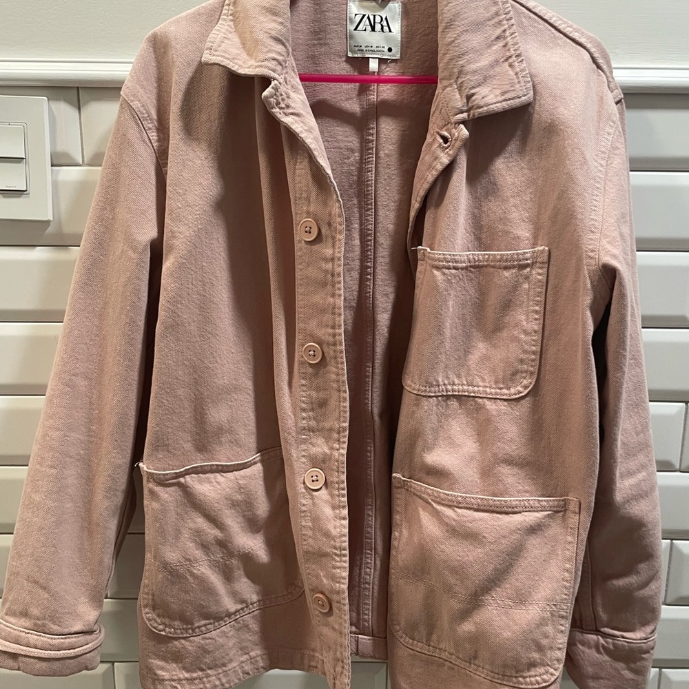Zara Women's Blush Utility Jacket
